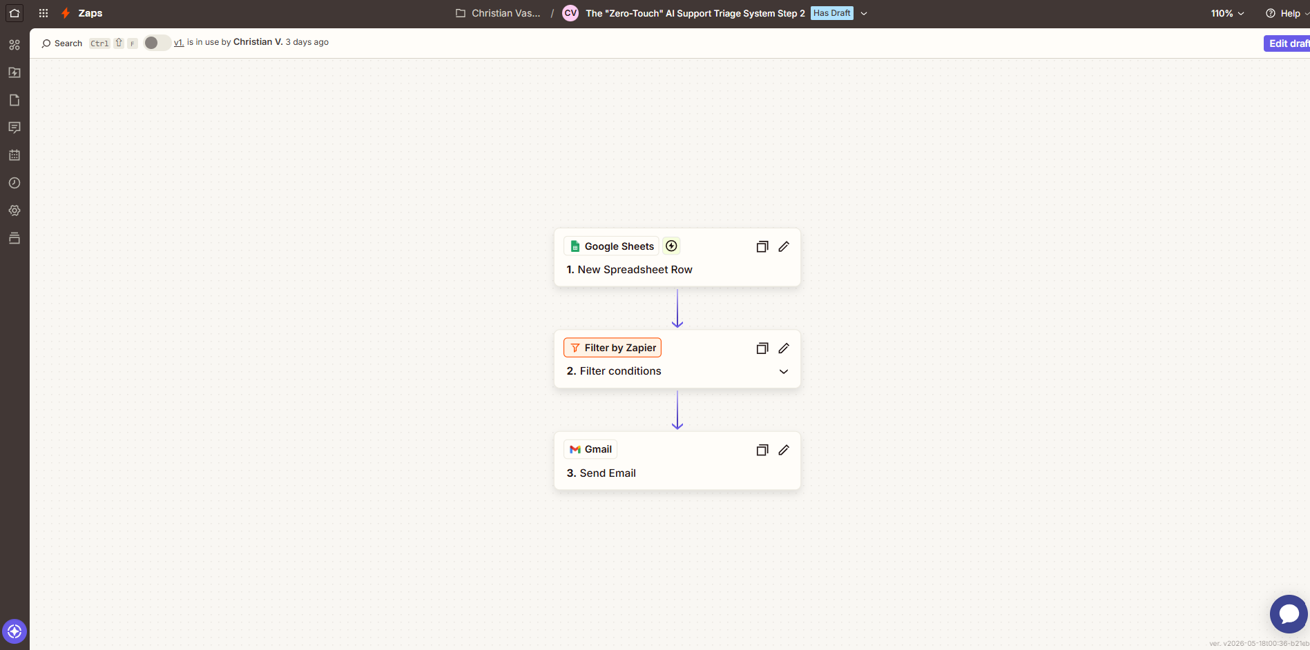 Zero-Touch Support Triage System