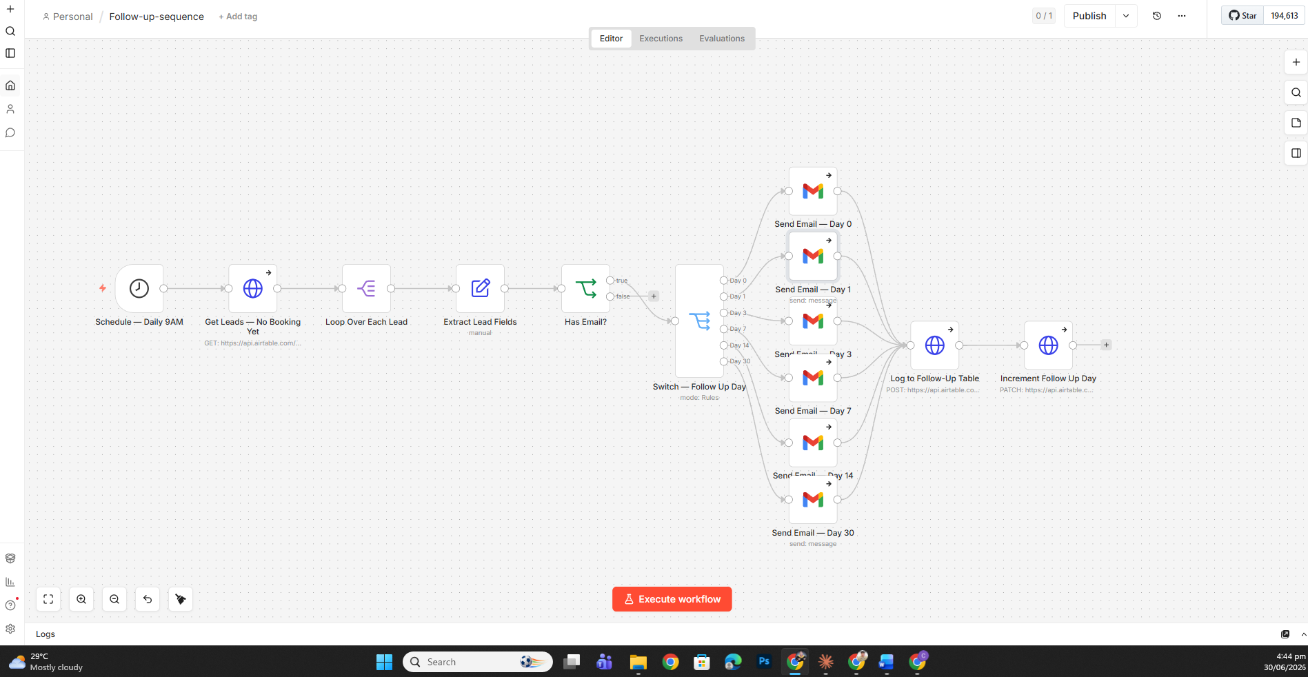 Lead Intake & Enrichment Workflow